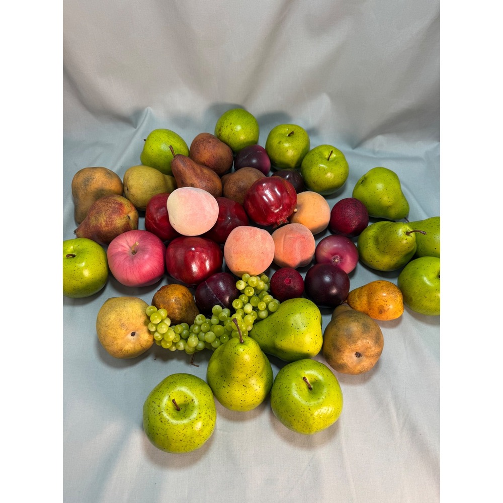 Realistic Artificial Fruit 40 Pc Mixed Farmhouse Staging Decor Props Fake Food